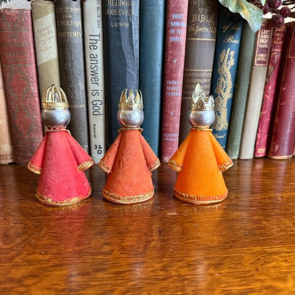 3 MCM Flocked Wisemen Ornaments/Figures - Picture 9 of 16